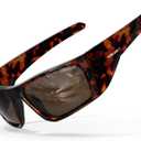 Polarized Fishing Sunglasses for Men Women - Floating Wrap Around Sport Glasses for Surfing Running Driving (Tortoiseshell Frame/Dark Brown Lens)