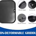 SafBbcue Grill Griddle Plate for Ninja Woodfire OG700 Series Outdoor Grills, for Ninja OG701 OG751 XSKGRDPLT Woodfire Grill Flat Top Griddle Plate Accessories, Non-Stick Griddle Pan with Oil Hole