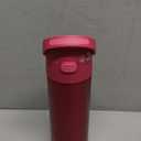 THERMOS FUNTAINER 16 Ounce Stainless Steel Vacuum Insulated Bottle with Wide Spout Lid, Dark Pink