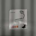 Woputne Desk Clip on Lamp for Reading Home Office, with 5V 2A Adapter, 10 Dimmable Brightness 3 Modes, Clamp Reading Light for Bed Headboard, Craft (White)