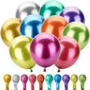 Mr. Pen- Metallic Balloons, 12 Inch, 100 Pack, Latex Metallic Colorful Balloons Bulk for Birthday, Baby Shower, Wedding, Bridal Shower, Graduation & Party Decorations