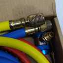 PB Motor Tech 3 Way AC Manifold Gauge Set for R134A, R410A, R22, R404A Refrigerants, with Quick Couplers, 410 Adapter, Puncturing Can Tap, Valve Core Tool. Perfect for Air Conditioning Maintenance
