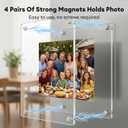 Multi Size 7 Pack Acrylic Magnetic Picture Frames for Refrigerator | Clear Double-Sided Acrylic Fridge Frame with 2.36x3.54, 2x6, 4x6, 5x7 inch size for Kitchen, Office and Gifts