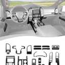25Pcs Carbon Fiber ABS Full Interior Trim Decor Cover Kit Fit for 2015-2020 Ford F150 Interior Accessories