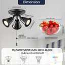 3 Light Track Lighting Fixtures Ceiling with Pull Chain On/Off, Black Kitchen Track Light Adjustable Directional Ceiling Spotlight, Gu10 Pull Chain Light for Kitchen Sink Hallway, No Bulb