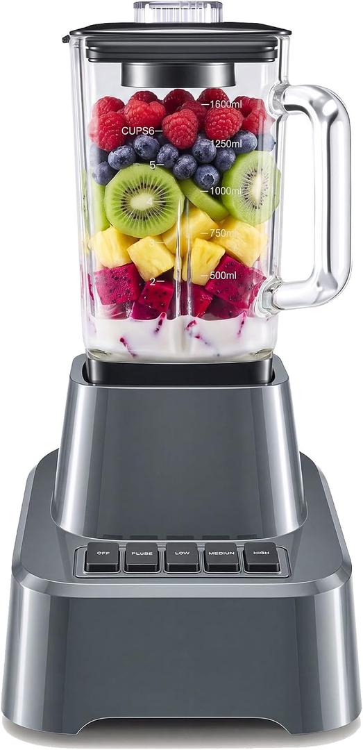 NEWBULIG Professional Countertop Kitchen Blender, 54oz Glass Pitcher