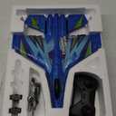 4DRC Foam RC Plane for Kids Adults, Remote Control Airplane RC Jet Helicopter Drone Plane for Kids Adults Beginner, Easy to Fly RC Fighter, Remote Control Aircraft with Automatic Balance Gyro (Blue-2 Batteries)