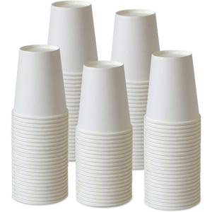 Paper Cups 150 Pack - 8 Oz Hot and Cold Paper Coffee Cups