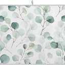 Green Leaves Dish Drying Mat 16x18 for Kitchen Counter Watercolor Herbs Women Kitchen Drying Mats Dishes Pad Absorbent Fast Dry Dish Draining Mats Medium Kitchen Accessories