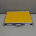 Moosinily Mini Small Camping Table 3FT Folding Picnic Table Foldable Low Camp Table Portable Short Aluminum Outdoor Short Floor Beach BBQ Yellow 35.215.7 inch