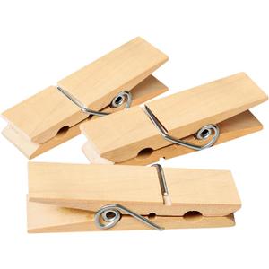 Clothes Pins, Sturdy and Heavy Duty Natural Wood Clips Wooden Clothespins for Hanging Clothes Photo Pictures Crafts Small Classroom Decorative Peg, 30 PCS