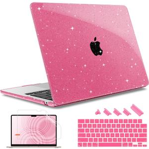 May Chen for M4 MacBook Air 13.6 inch Case 2025 2024 2023 2022 Release A3240 M3 A3113 M2 A2681, Plastic Hard Shell Case for MacBook Air 13.6" with Retina Display Fits Touch ID, Peach