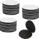 Lusofie 20 Pairs Black Nylon Round Hook and Loop Dots with Adhesive, 2 Inch Diameter, Self Adhesive Dots for Classroom, Home Office, DIY