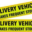 2-Pack Delivery Vehicle Car Magnet,Delivery Vehicle Signs for Car,Reflective Delivery Vehicle Magnet for Car,Flex Driver Car Signs