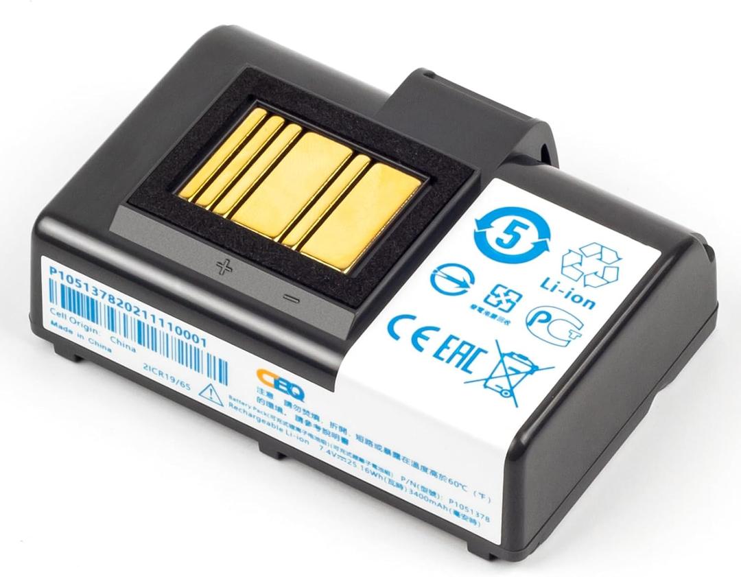 CBQ 3400mAh Upgrade Battery for Zebra Mobile Printer ZQ610 QLN320 QLN220(HC) ZQ500 ZQ510 ZQ520 ZQ521 ZQ620 ZR628 ZR638 ZQ658 ZQ668 Printers Replacement Battery.