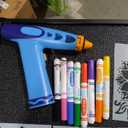 Crayola Marker Airbrush Spray Art Kit, Battery-Powered Sprayer with 8 Washable Markers & 5 Stencils, DIY Craft Set, Ages 6+