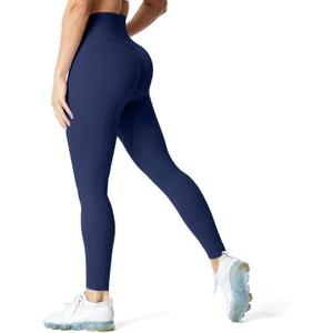 Aoxjox High Waisted Workout Leggings for Women Trinity Yoga Pants 26.5" (Blue, S)