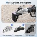 TRUCKIIPA Trailer Hitch Lock with Keys & 4-Digit Combo Lock - Trailer Locks Fits 1-7/8", 2'' Couplers, with Tongue Locks, 1/4'' Dia, 3/4'' Span, Heavy-Duty Trailer Coupler Lock for RV, Trailers, Boat