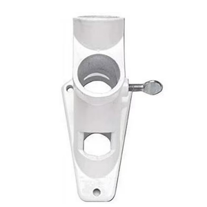 Valley Forge Flag Position 1" White Powder Coated Aluminum Flag Pole Bracket 1 Pack