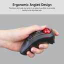 ELECOM Relacon Handheld Trackball Pointer, Ergonomic Thumb Mouse for Right or Left Hand, Bluetooth, 10 Buttons for TV, Presentation, Game, PC & MAC