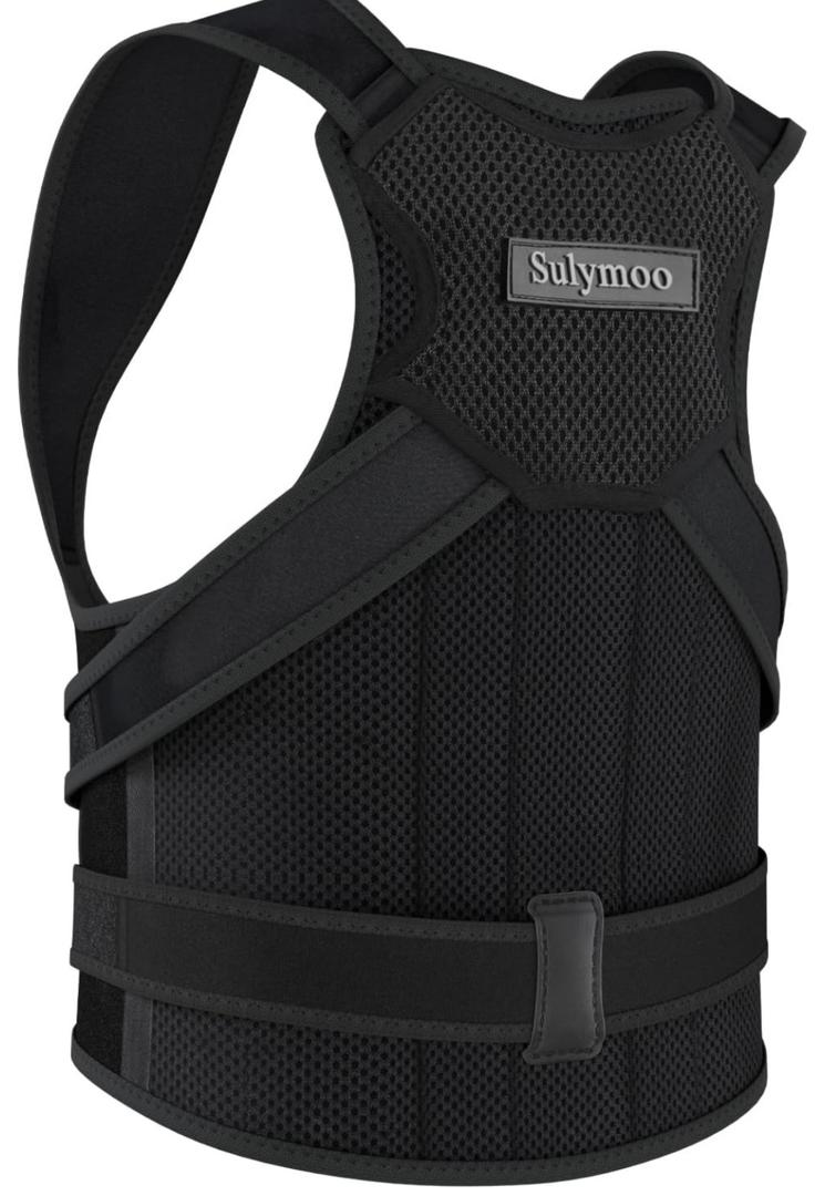 Posture Corrector for Women and Men, Back Brace with Shoulder Support, Adjustable Full Back Brace Straightener for Posture Improving, Relief for Upper & Lower Back, Shoulder Pain (Medium)