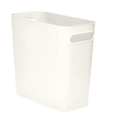 Platic Trash Can - Small Waste basketbin - 1.8 Gallon- for Office,Home,Bathroom,Kitchen - White
