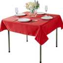 Cupuamon Square Tablecloth 52x52 inch Washable Polyester Fabric Table Cloth for Wedding Party Dining Banquet Decoration52x52,Red