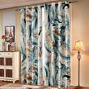 SUBRTEX Printed Curtains Room Darkening for Bedroom Living Room Kids Room Dining Room Valance Colorful Window Drapes 2 Panel Set (52'' x 84'', Blue) (52"W x 83.9"L (Pack of 2))