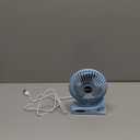 BESKAR Clip on Fan, Portable Small Desk Fans with Strong Airflow, 3 Speeds with Personal Fans Sturdy Clamp, Quiet Desk Fan & Clip Fan with USB Cord Powered - No Battery (Sky Blue)