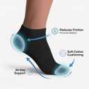 No Show Socks for Men & Women - Stylish Cotton Comfort Running Socks- Low Cut Ankle Length Anti Slip Socks (Medium, 6-pairs Black)