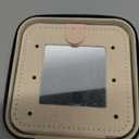 Norwegian Rosemaling Folk Style Small Travel Jewelry Case with Mirror Portable Black PU Leather Box Earrings Necklaces Rings Bracelets Storage Organizer Gift for Women And Girls