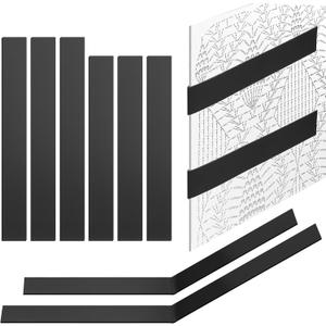 Flutesan 8 Pcs Cross Stitch Line Keeper 2 Sizes Knitting Pattern Chart Keeper 7.5" and 6" Magnetic Cross Stitch Accessories and Supplies for Crochet for Crafting, Embroidery, Sewing