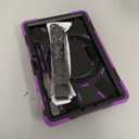 BRAECNstock for Samsung Galaxy Tab S10 Lite/ S10 FE/ S9 FE/ S9/ S8/ S7 5G Case 10.9"/11", Shockproof Protective Kids Case with Pencil Holder, Rotating Hand Strap & Stand, Shoulder Strap, Purple (03 Purple (Without Screen Protector)