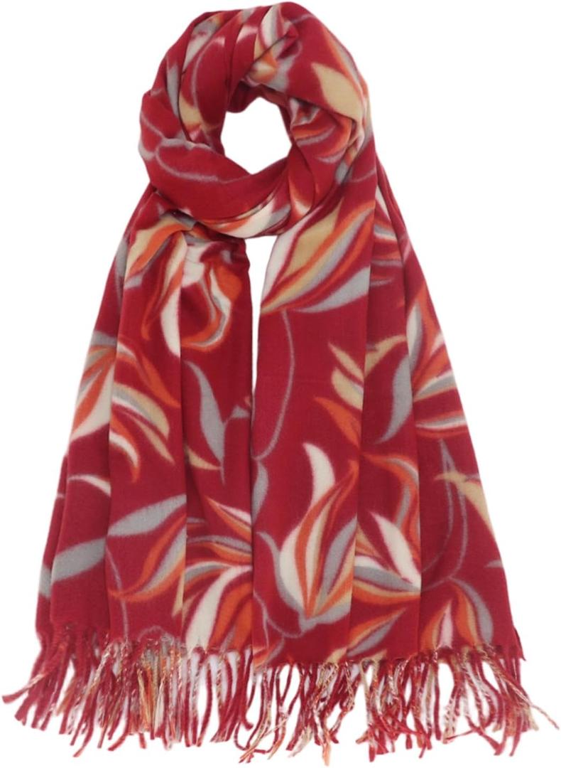 Winter Pashmina Scarf Shawl-Super Soft Warm Fashion Leopard Pashmina Wrap for Women Travel