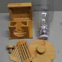 Honey-Can-Do Compact Dry Food Dispenser, Single Control & Snack Storage Container for Countertop or Pantry, Bamboo (17.5 oz)