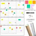 Large Dry Erase Wall Calendar - Blank Undated Yearly Wall Calendar - 38x26 Inches Whiteboard Premium Laminated Planner with 50 Reusable Color Tabs -12-Month Calendar Laminated Office Jumbo (Vertical), 26"x38"Yearly