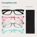 Gaoye +1.5 Multi Pack Reading Glasses Women - Blue Light Blocking Lenses, TR90 Frames, UV400 - Eyeglasses with Clear Vision