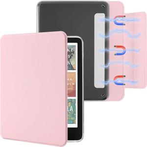 Detachable Magnetic Case for 6'' Kindle 2024 and 2022 (11 Generation), Slim PU Shell Cover Case with Auto Wake/Sleep, Pink