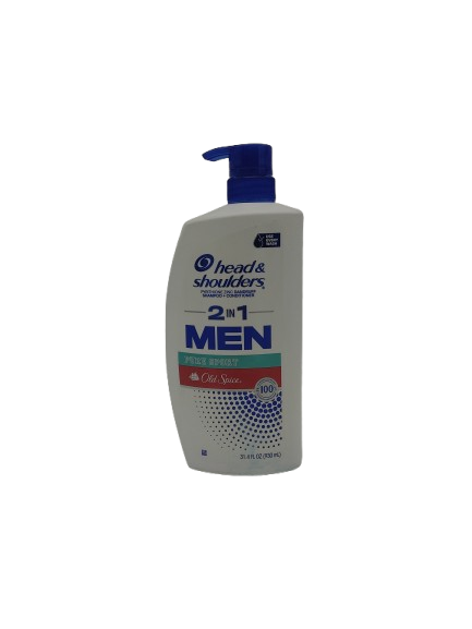 Head & Shoulders 2-in-1 Dandruff Shampoo and Conditioner Set, Clinically Proven Dandruff & Itch Relief, Lemon-Lime Scent of Old Spice Pure Sport, Nourish Scalp & Hair, 31.4 Fl oz, Pack of 1