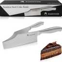 Cake knife slicer and cutter server stainless steel serving knife for Birthday party Wedding and all the Events Pie slicer Pastries Divider Desserts Lever, Patent Pending