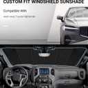 Pigenius Windshield Sun Shade for Toyota Highlander & Highlander Hybrid (Incl. 25th Edition) 2020-2026, NOT for Grand Highlander, Reversible Silver/Black