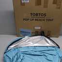 TOBTOS UPF 50+ Pop Up Beach Tent, Easy Set Up Beach Umbrella, Sun Shelter for 2-3 People UV Protection Portable Sunshade, Baby Canopy Cabana, Lightweight with Carry Bag