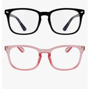 2 PCS Blue Light Glasses for Woman, Blue Light Glasses Men Bluelight Blocking Glasses Eyeglasses For Reading Gaming