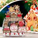 Christmas Gingerbread Wooden Tiered Tray Decorations Set Snowman Snowflake Gnome Truck Signs Farmhouse Christmas Table Decorations