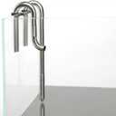 LANDEN 304 Stainless Steel Lily Pipes with Clamps for Rimless Glass Aquarium, Inflow and Outflow Set (Pipe Diameter 16mm) (ID/OD=14/16mm)