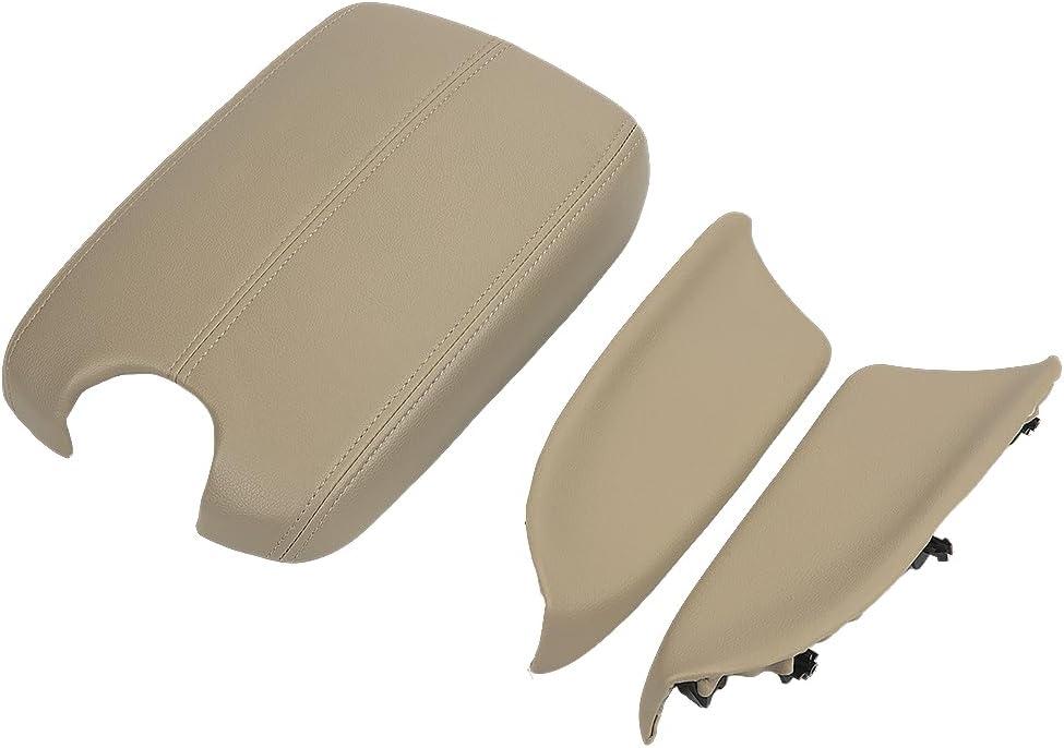 Car Armrest Cover Replacement for Honda Accord 2008-2012 PU Leather Center Console Protector Pad Automobile Waterproof Box Mat Interior Decor Accessories (Beige)