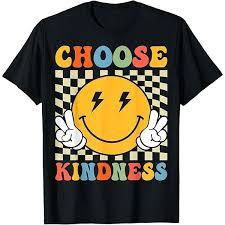 Choose Kindness Retro Groovy Be Kind Inspirational Kids T-Shirt S
