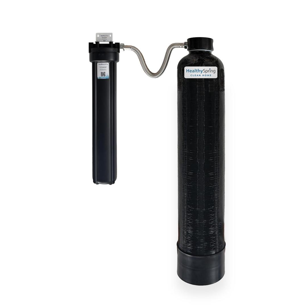 Clean Home Whole House Water Filter System High-Capacity Carbon Filter for Chlorine & Chloramine Reduction, Up to 600,000 Gallons, Includes Pre-Filter Kit and Replacement Filter