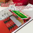 Handmade Christmas Gift Card Booklet 1 Pack, Red Plaid Gift Card Holder with Merry Christmas Text, (1)