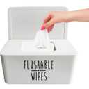 Moorfowl Baby Wipes Dispenser for Bathroom, Upgrade Size(8.2L x 4.9W x 3.9H inches), Flushable Toilet Wipes Holder Container for Restroom
